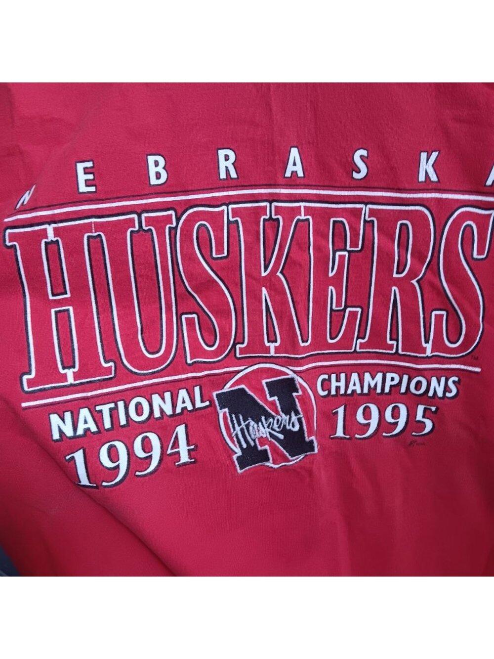 T-Shirt XL Vintage 1995 Nebraska Huskers Football 1994-1995 National Champions